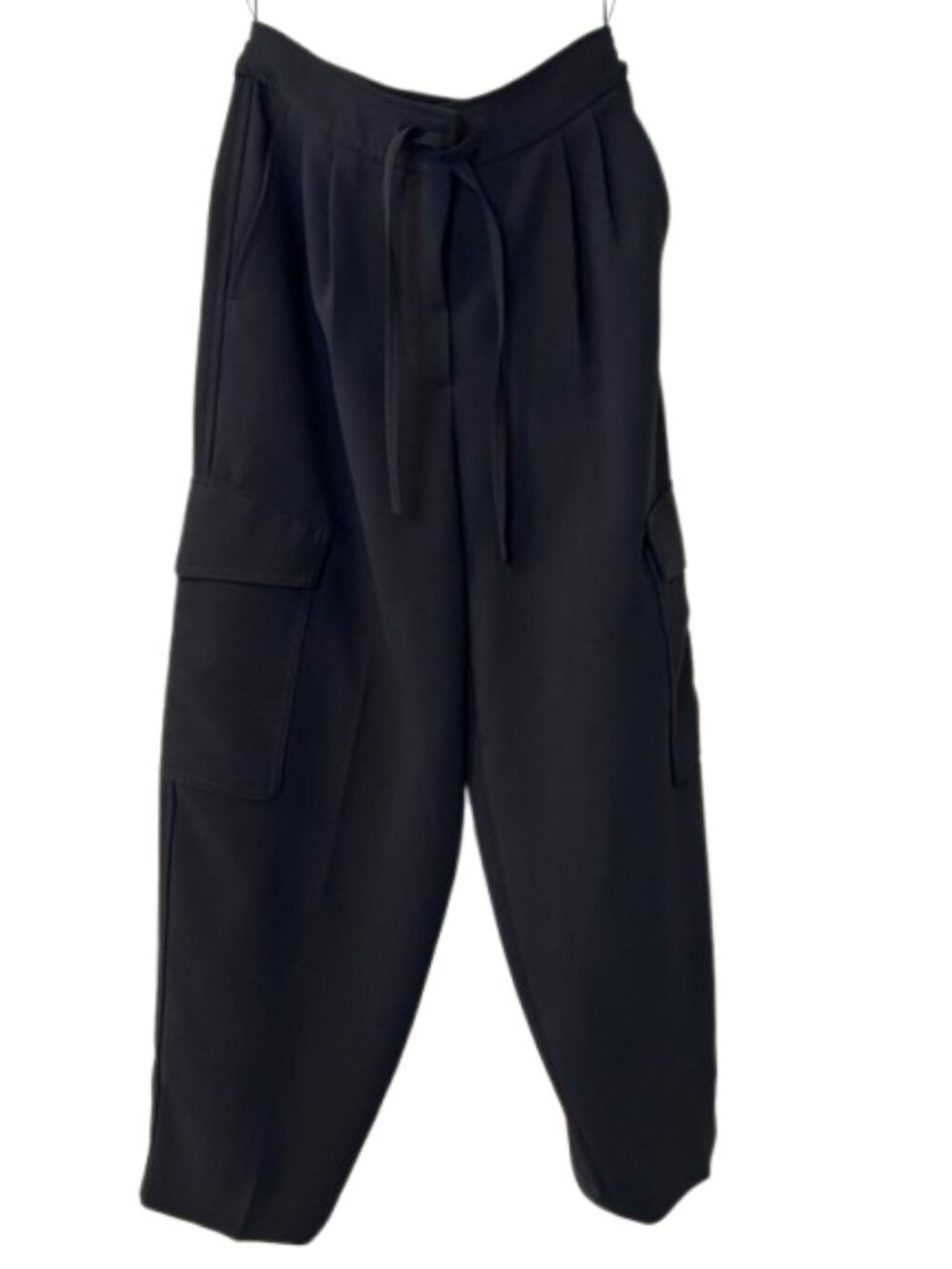 133.  Wilfred Black Wide-Leg Shift Cargo Pants